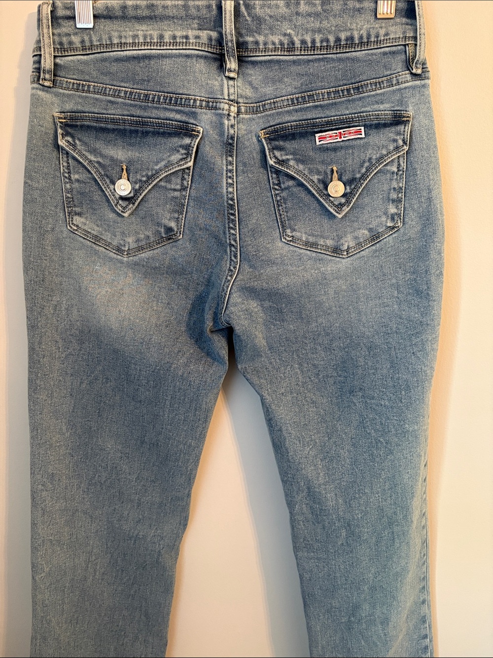 Hudson Low Rise Flap Pocket Light Wash Denim Jeans Size 4 Mint Condtion